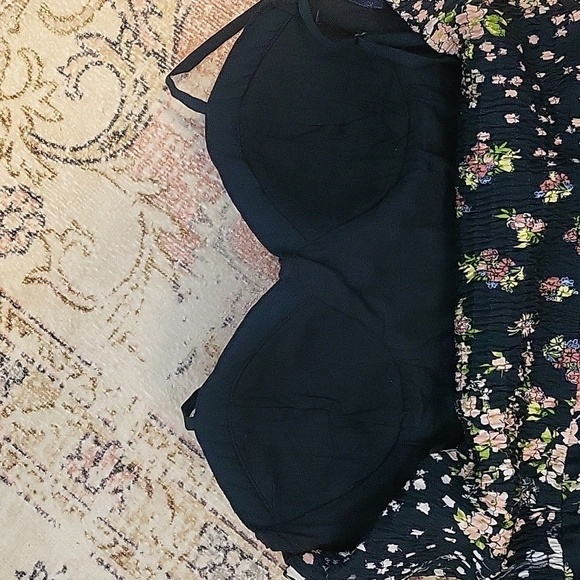 Band of Gypsies Smocked Back Corset Bra Top Floral Jumper with Pockets Size S - Picture 11 of 14